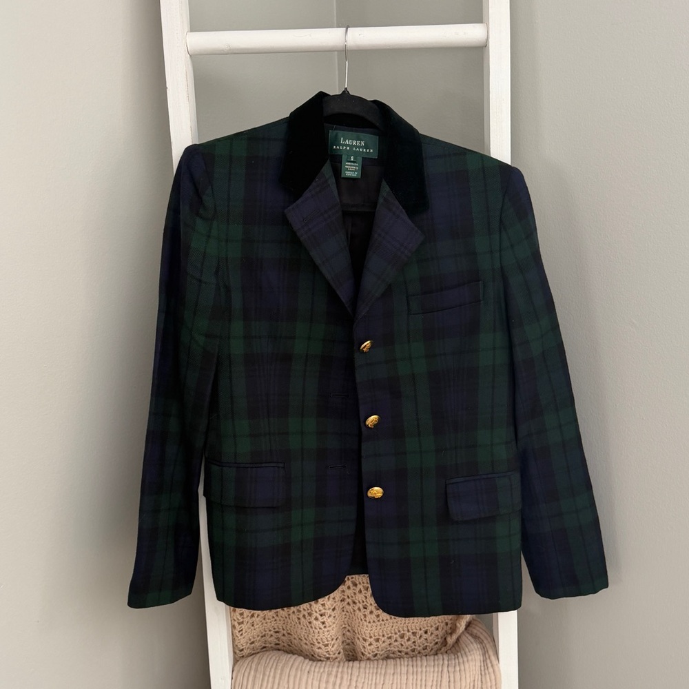 Ralph Lauren Tartan Blazer - 100% wool and cotton